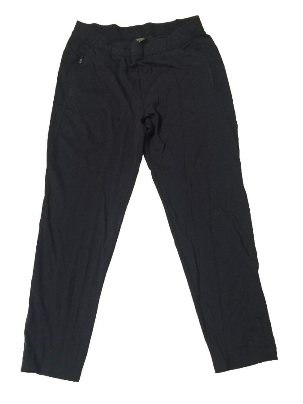 Athletic Works Mens Jogger Sweatpants L 36x38 Black Drawstring Pockets Stretch
